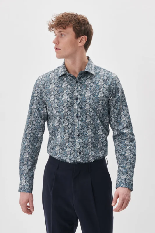 MATROSOL PAISLEY FLORAL LONG SLEEVE SHIRT
